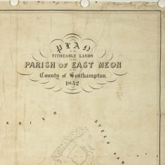 PD10003 heading Header of East Meon Tithe Apportionment map 1852