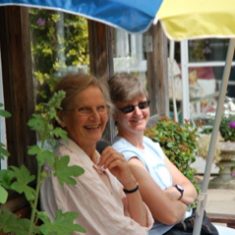 Rosemary Ryder (left)  at Bottle Cottage