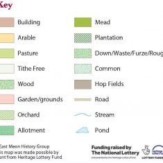 TA legend Map P1 Legend for Tithe Apportionments map