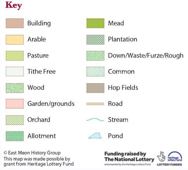 Legend for Tithe Apportionments map