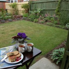 Tea and scones in Bridger garden