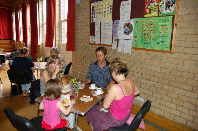 Tea is served in the Village Hall