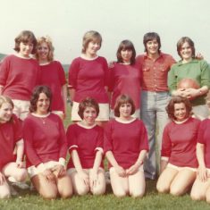 Women's soccer team, fundraising for Village Hall 1973