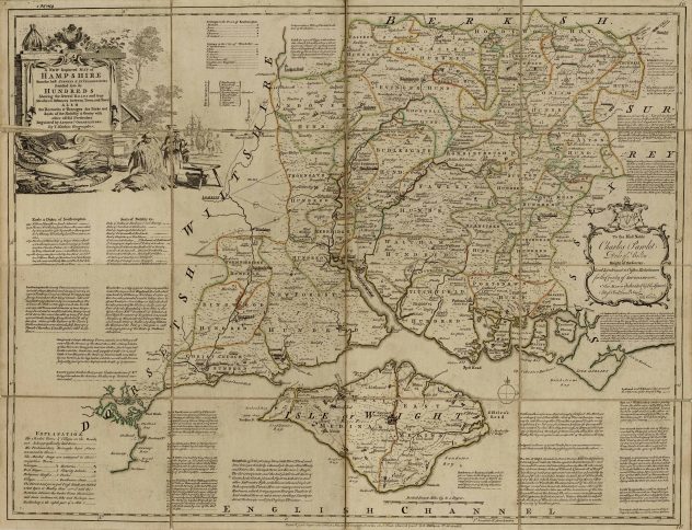 Thomas Kitchin map of Hampshire, 1760