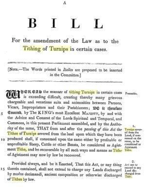Tithes and Turnips